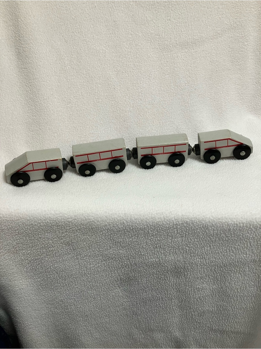 Rare vintage Ikea Wooden Grey Toy Train Set for Kids 1999